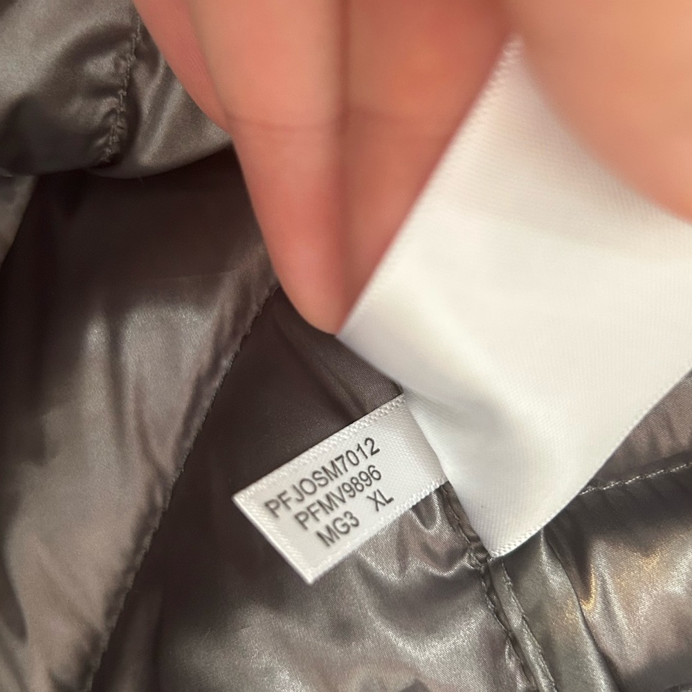 Calvin Klein Vest Women's XL Metallic Puffer Shiny Metal Zippers Down Filled - Picture 5 of 8